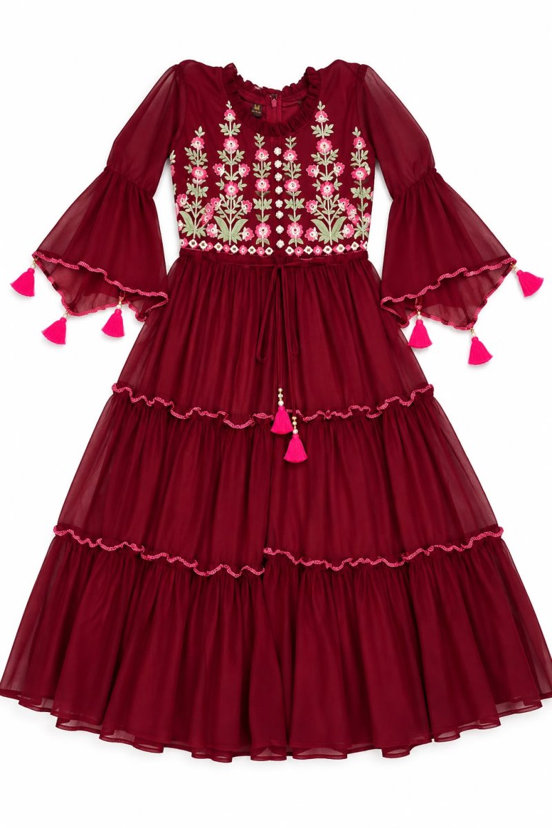 Pushpa Georgette Embroidery Fancy Long Kurti
